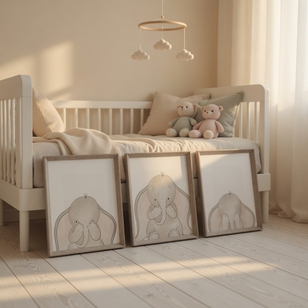 Set of 3 Baby Dumbo Disney Nursery Prints Elephant Size 8x10
